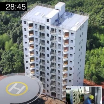 Ten-storey stainless-steel apartment block built in 28 hours – Architecture – Dezeen
